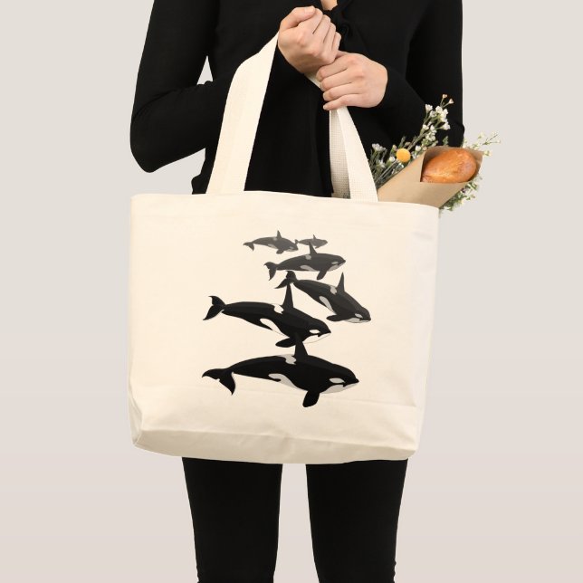 Bolso De Tela Gigante Orca Whale Tote Bags Asesino Whale Art Regalos (Anverso (producto))