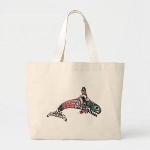 Bolso De Tela Gigante Orca y Eagle del Tlingit