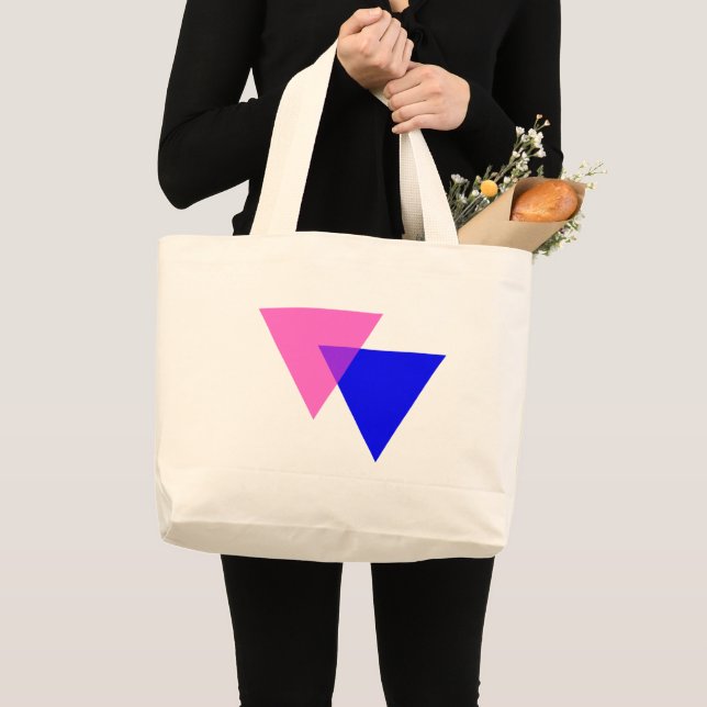 Bolso De Tela Gigante Orgullo bisexual biangles (Anverso (producto))