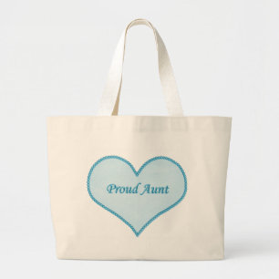 Bolso De Tela Gigante Orgullosa tía Bag, azul