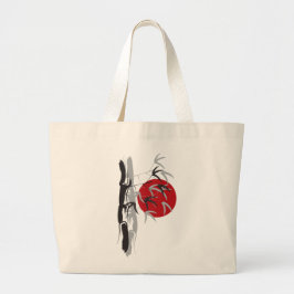 Bolso De Tela Gigante Oriental Amanecer Zen Jardín de Bambú Boda Asiátic