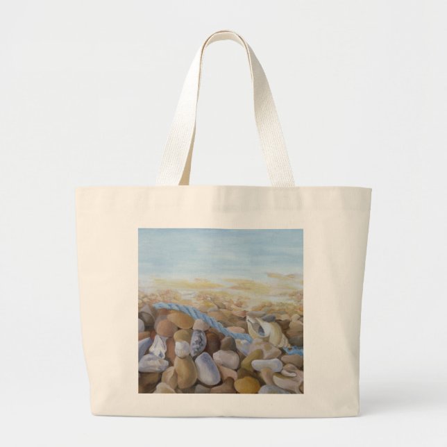 Bolso De Tela Gigante Orilla de mar (Frente)