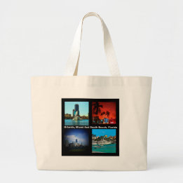 Bolso De Tela Gigante Orlando, Miami, South Beach Collage