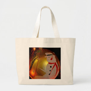 Bolso De Tela Gigante Ornamento de Snowman espumoso