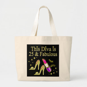 BOLSO DE TELA GIGANTE ORO 25 Y FABULOSO DISEÑO DIVA