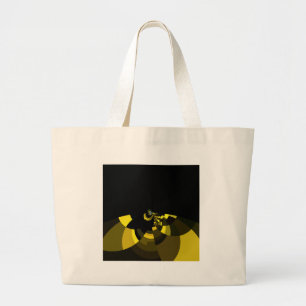 Bolso De Tela Gigante Oro negro