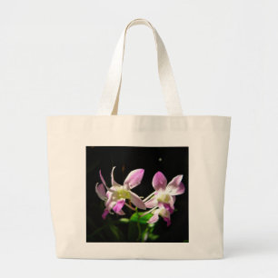 Bolso De Tela Gigante Orquídeas rosas