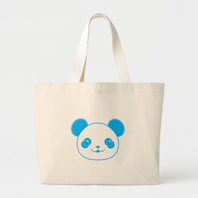Bolso De Tela Gigante Oso azul de Kawaii Panda (Frente)
