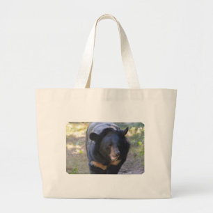 Bolso De Tela Gigante Oso con gafas negro