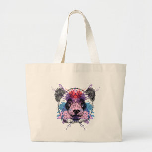Bolso De Tela Gigante Oso de panda geométrico