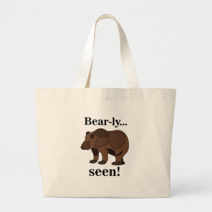 Bolso De Tela Gigante Oso Pardo Animal Humor Divertido Frase