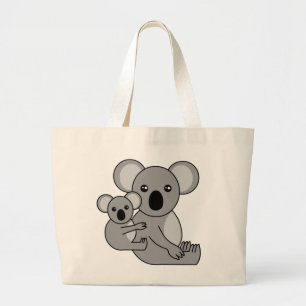 Bolso De Tela Gigante Oso y bebé lindos de koala