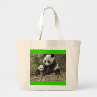 Bolso De Tela Gigante Osos de panda