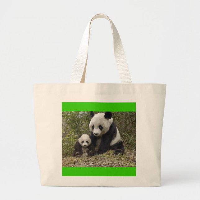 Bolso De Tela Gigante Osos de panda (Frente)
