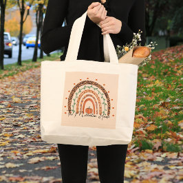 Bolso De Tela Gigante Otoño Otoño Arcoiris personalizado