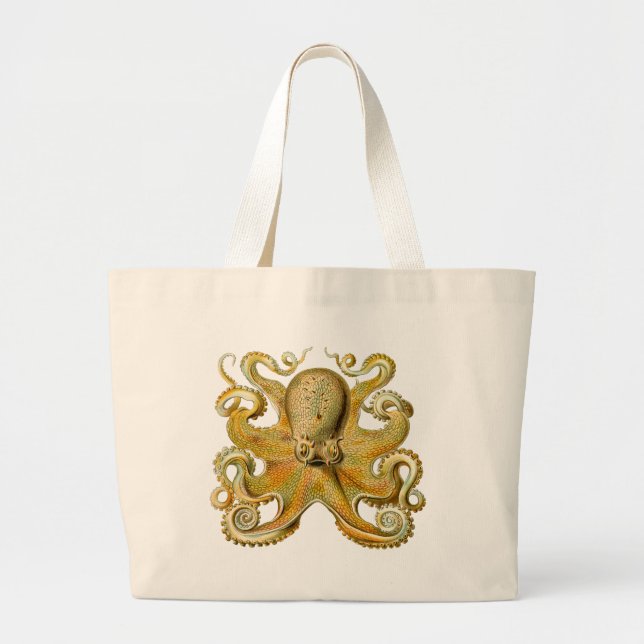 Bolso De Tela Gigante Otopus ilustracion antiguo monstruo del mar (Frente)