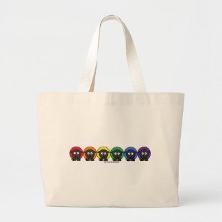 Bolso De Tela Gigante Ovejas mullidas anónimas del arco iris de