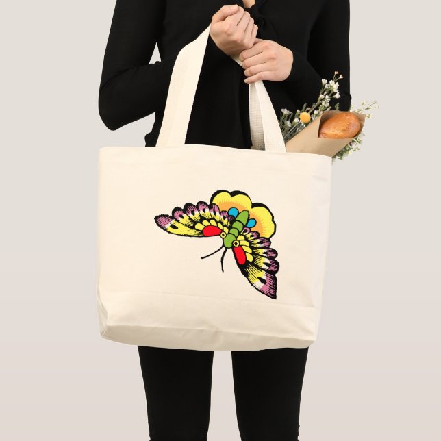 Bolso De Tela Gigante Owen Jones Antique Butterflies Oriental (Anverso (producto))