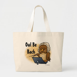 Bolso De Tela Gigante Owl Be Bach Funny Owl Personalizado