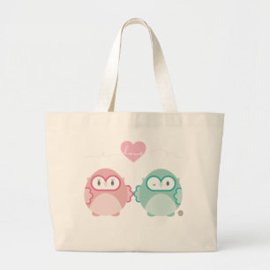 Bolso De Tela Gigante OWL LOVE :: chica suave + niño