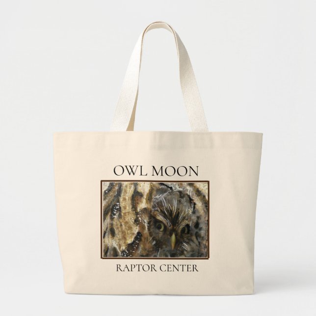Bolso De Tela Gigante Owl Moon Raptor Center Market Tote Bag (Frente)