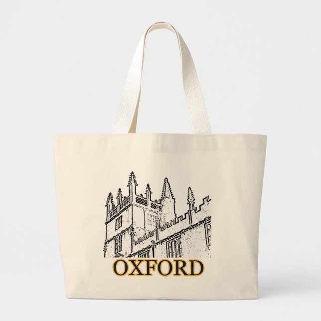 Bolso De Tela Gigante Oxford Inglaterra 1986 espirales constructivos (Frente)