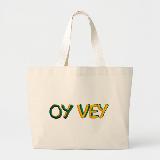 Bolso De Tela Gigante Oy Vey (Frente)