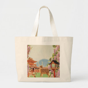 Bolso De Tela Gigante Paisaje JAPONÉS ciervo sagrado de Nara templo