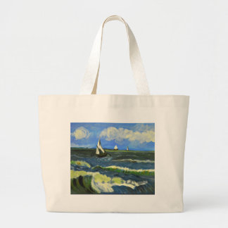 Bolso De Tela Gigante Paisaje marino en Saintes-Maries, Van Gogh