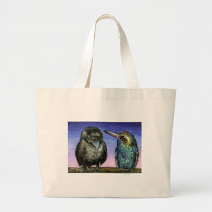 Bolso De Tela Gigante Pájaro y cuervo del tarareo