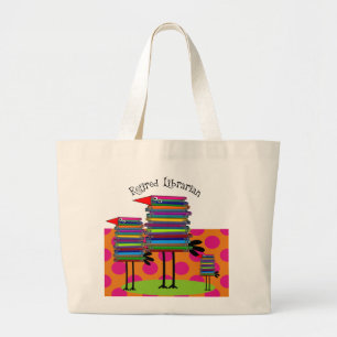Bolso De Tela Gigante Pájaros jubilados del libro del bibliotecario III