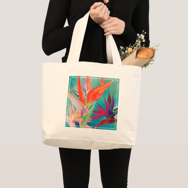 Bolso De Tela Gigante Pájaros vivos del paraíso (Anverso (producto))