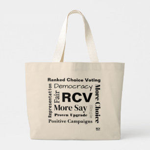 Bolso De Tela Gigante Palabras de voto de elección de clasificación gran