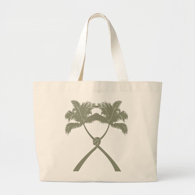 Bolso De Tela Gigante Palm Trees Tropical Tropical Boda Tote Bag (Frente)