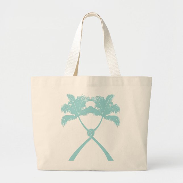 Bolso De Tela Gigante Palm Trees Tropical Tropical Boda Tote Bag (Frente)
