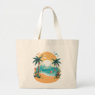 Bolso De Tela Gigante palmera de Sun Beach