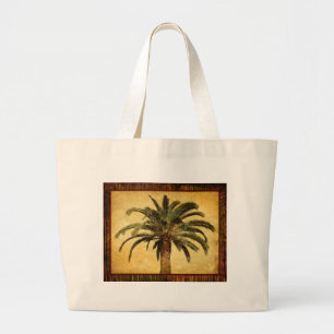 Bolso De Tela Gigante Palmera tropical del vintage