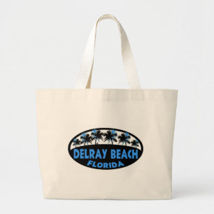 Bolso De Tela Gigante Palmeras azules de Delray Beach Florida