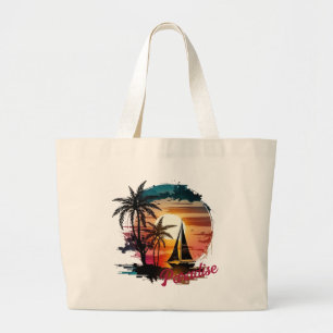 Bolso De Tela Gigante Palmeras de vela rosadas Tropicales