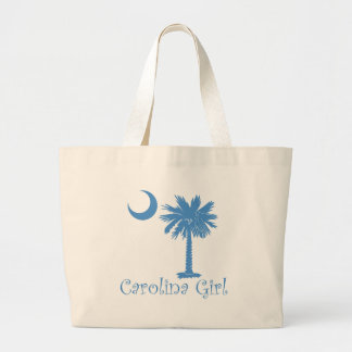 Bolso De Tela Gigante Palmetto azul claro del chica de Carolina