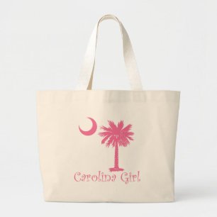Bolso De Tela Gigante Palmetto rosado del chica de Carolina