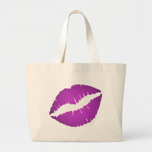 Bolso De Tela Gigante Palo de labios púrpura