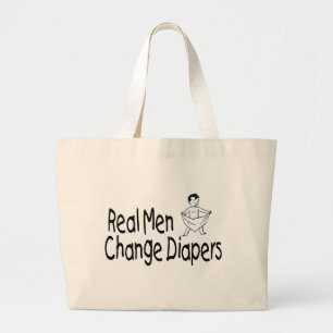 Bolso De Tela Gigante Pañales reales del cambio de los hombres