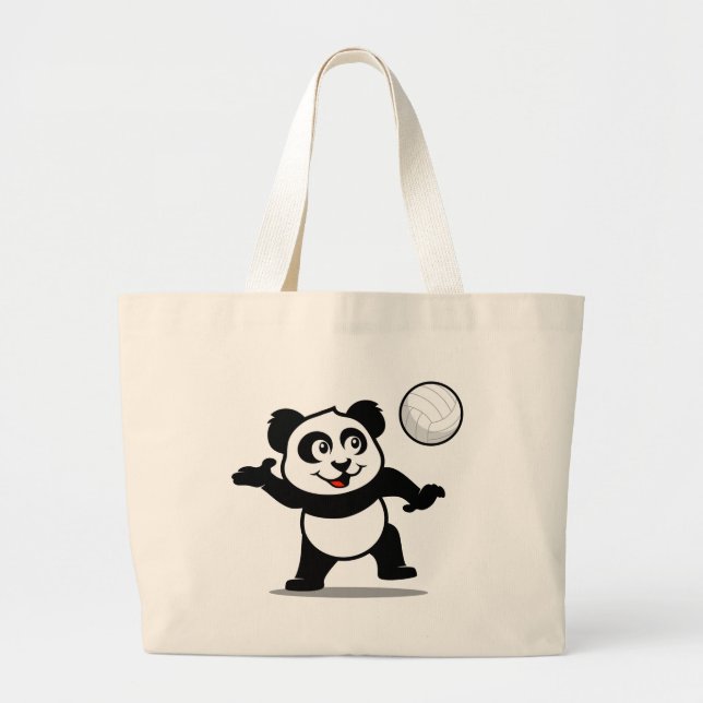 Bolso De Tela Gigante Panda de voleibol (Frente)