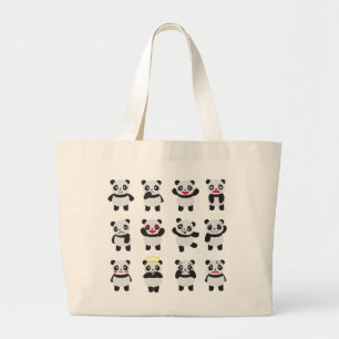 Bolso De Tela Gigante Panda Design Large Tote Bag