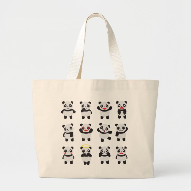 Bolso De Tela Gigante Panda Design Large Tote Bag (Frente)