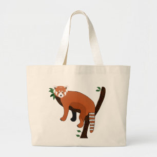 Bolso De Tela Gigante Panda rojo Tote Bag