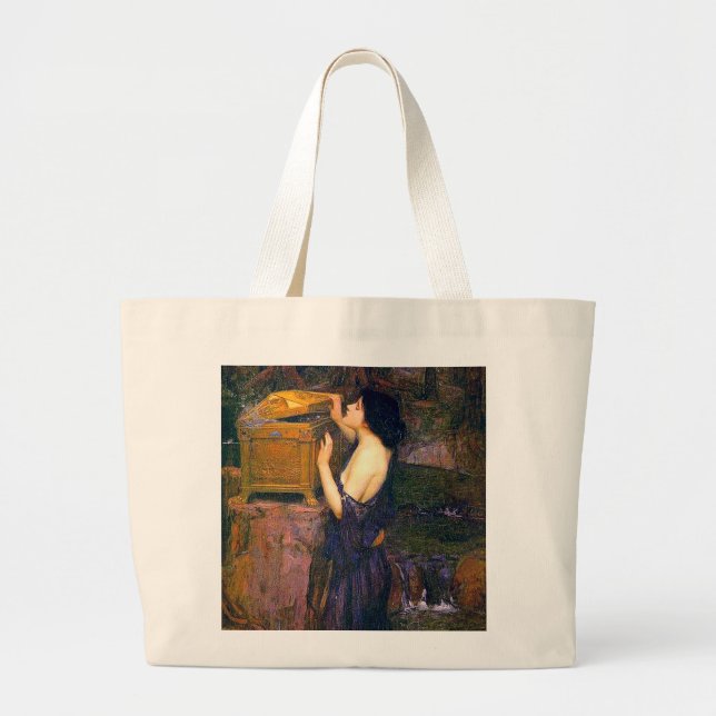 Bolso De Tela Gigante Pandora por John William Waterhouse (Frente)