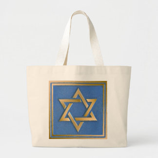 Bolso De Tela Gigante Panel de Arte Estrella de David Azul Dorado