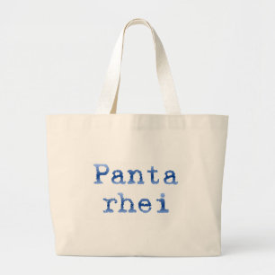 Bolso De Tela Gigante Panta rhei "Todo fluye"